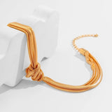 Punk Multi-layer Flat Snake Chain Short Clavicle Necklace Hip-hop Jewelry