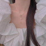 Korea Jewelry Zircon Waist Pendant Necklace Sexy Clavicle Accessory
