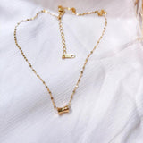 Rose Titanium Steel Slim Waist Pendant Necklace Woman Jewelry