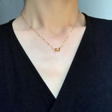 Rose Titanium Steel Slim Waist Pendant Necklace Woman Jewelry