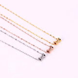 Rose Titanium Steel Slim Waist Pendant Necklace Woman Jewelry