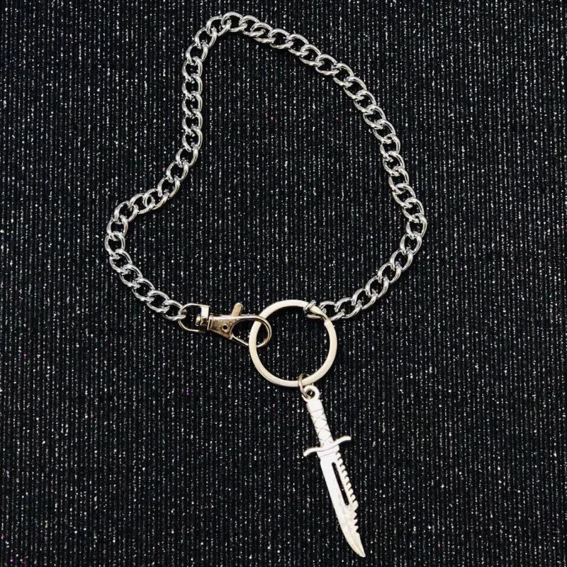 Chunky Pant Chains Dagger Combat Pendant Waist Wallet Chains
