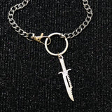 Chunky Pant Chains Dagger Combat Pendant Waist Wallet Chains