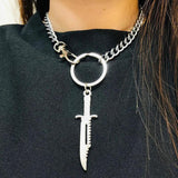 Chunky Pant Chains Dagger Combat Pendant Waist Wallet Chains