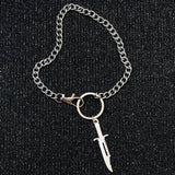Chunky Pant Chains Dagger Combat Pendant Waist Wallet Chains