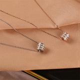 Titanium Waist Zircon Pendant Necklace