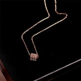 Titanium Waist Zircon Pendant Necklace