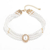 Vintage Pearl Choker Necklace for Women