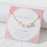 Women's Green Pink Stone Short Necklace 16 Inch