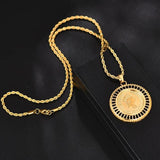 Women Queen Coin Pendant Necklace Short Jewelry Female
