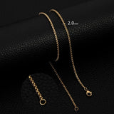 SGMAN Square Pearl Necklace Real Plating Stainless Steel Chain