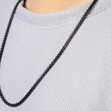 SGMAN Square Pearl Necklace Real Plating Stainless Steel Chain