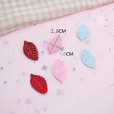 50pcs Glitter Artificial Flower Leaves for Home Wedding Party Decor DIY Crafts