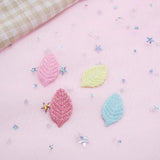 50pcs Glitter Artificial Flower Leaves for Home Wedding Party Decor DIY Crafts