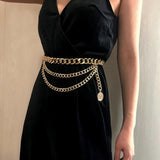 Multi-layer Waist Chain Hip Hop Tassels Pants Belt Chain