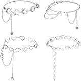 Womens High Waist Chain Metal Gothic Pendant Vintage Belt