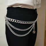 Multi-layer Waist Chain Hip Hop Tassels Pants Belt Chain