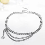 Multi-layer Waist Chain Hip Hop Tassels Pants Belt Chain
