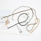 Metal Chain Belt for Women Bag Pendant Waist Chain Female Dress Jeans Decorative