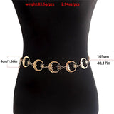 Harajuku Punk Moon Star Metal Belt Chains Vintage High Waist Chain Waist Belts