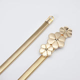 Women's Leaf Spring Metal Waist Belt for Girls Dress Elastic Waistband