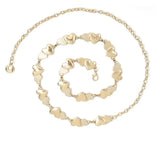 Silver Heart Waist Chain Belt for Dress Fringes
