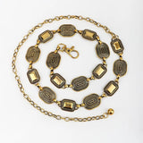 Gold Tone Vintage Waist Chain Belt Body Chain Jewelry