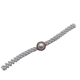 Large Pearl Waist Chain Elastic Belt with Diamond Decoration