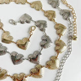 Vintage Women Waist Belt Metallic Love-Heart Chain Tassel Waist Chain