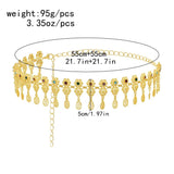 Bohemian Woman Waist Chain Decoration Metal Carved Belt
