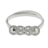 Women's Metal Spring Waist Chain Double Buckle Elastic Belt