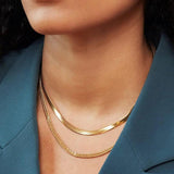 Snake Chain Choker Necklace 14K Plated Women Jewelry