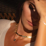 Snake Chain Choker Necklace 14K Plated Women Jewelry