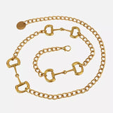 Horsebit Metal Chain Belt Lock Pendant Waist Chain Body Dress