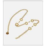 Horsebit Metal Chain Belt Lock Pendant Waist Chain Body Dress