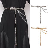 Metal Belt Chain for Women Silver Waist Chain High Waist Body Chain