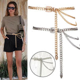 Metal Belt Chain for Women Silver Waist Chain High Waist Body Chain