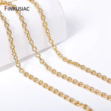 14K Gold Plated Cable Chain 4mm*3mm DIY Necklace Chain, Jewelry Making Supplies