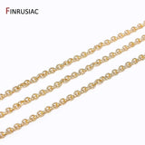 14K Gold Plated Cable Chain 4mm*3mm DIY Necklace Chain, Jewelry Making Supplies