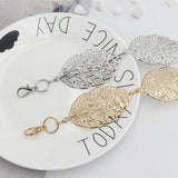 Women Metal Waist Chain Belts Hollow Leaves Waist Strap Dress Coat Sweater Lady