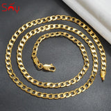 Copper Chain Necklace 18/22 Inches 4MM Link Cuban Chain Choker Hip Hop Jewelry