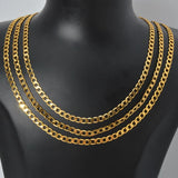 Copper Chain Necklace 18/22 Inches 4MM Link Cuban Chain Choker Hip Hop Jewelry