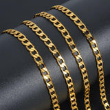 Copper Chain Necklace 18/22 Inches 4MM Link Cuban Chain Choker Hip Hop Jewelry
