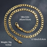 Copper Chain Necklace 18/22 Inches 4MM Link Cuban Chain Choker Hip Hop Jewelry
