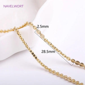 18K Plated Brass O Thin Chain for Bracelet Necklace Making Supplies