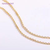 18K Plated Brass O Thin Chain for Bracelet Necklace Making Supplies