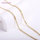 18K Plated Brass O Thin Chain for Bracelet Necklace Making Supplies