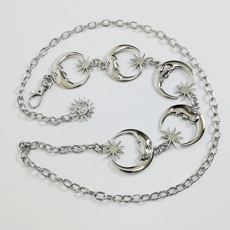 Punk Gothic Metal Belts Vintage Chain Waist Belts Girls