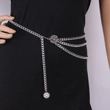 Punk Gothic Metal Belts Vintage Chain Waist Belts Girls