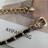 Women Waist Chain Belt Body Dress Belt Female Leather Belt